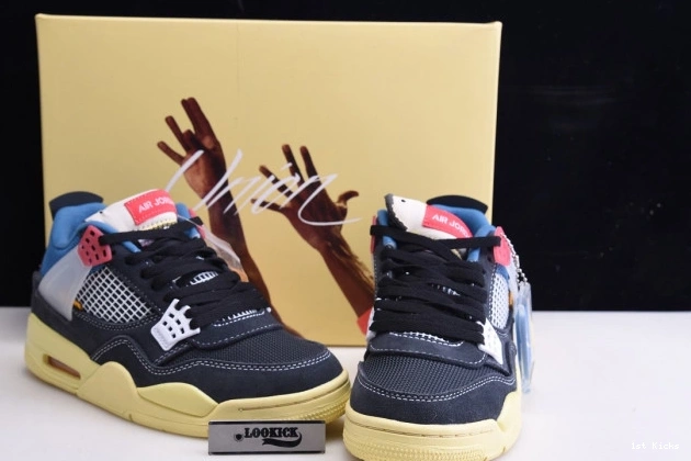1st Kicks DC9533-001 OFF JORDAN 4 NOIR UNION RETRO AIR 0803